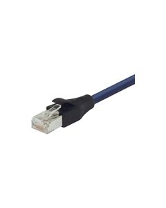 LSZH Shielded Category 6a Cable, RJ45 / RJ45, 26AWG Stranded, Blue, 1.0ft