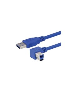 USB 3.0 A male to right angle left exit B male .03M