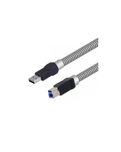 Metal Armored USB 3.0 Type A to Type B male 0.3M