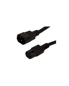 High Temperature Power Cord - C14 to C15 - 15 Amp, length 1 foot