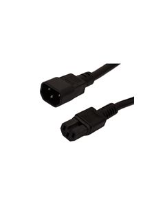 High Temperature Power Cord - C14 to C15 - 15 Amp, length 2 feet