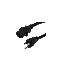 Universal CPU Power Cord - Nema 5-15P to C13, length 1 foot