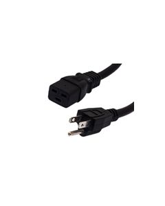 Server Power Cord - NEMA 5-15P to C19 - 15 Amp, length 1 foot