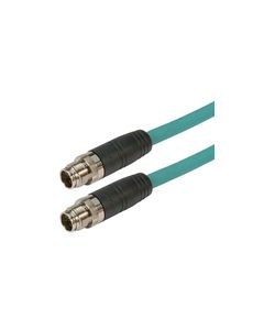 Category 6a M12 8 Position X code Double Shielded Industrial Cable, M12 M/M12 M, 10.0m