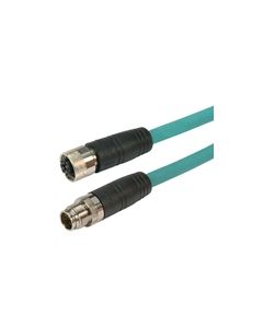 Category 6a M12 8 Position X code SF/UTP Industrial Cable, M12 M/M12 F, 10.0m