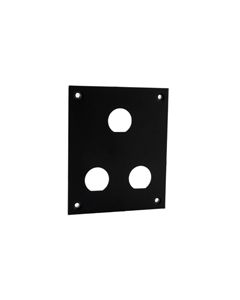 Universal Rack Mount Sub-Panel with 3 0.630" D-Holes