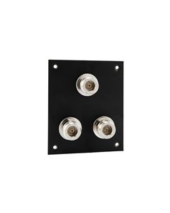 Universal Rack Mount Sub-Panel with 3 N-Type 50 Ohm Couplers installed