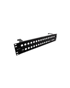 3.5" (2U) Panel with 32 0.630" D-Holes, includes Cable Management Brackets