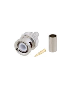 BNC Plug 50 Ohm Coax Connector Crimp Attachment for RG58, RG303, RG141, LMR-195