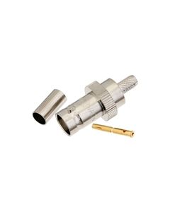 BNC Jack 50 Ohm Coax Connector Crimp Attachment for RG55, RG141, RG142, RG223, RG400