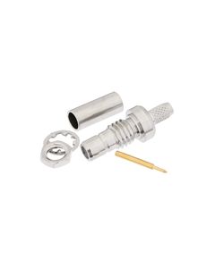 SMB Jack Bulkhead Mount 50 Ohm Coax Connector Crimp Attachment for RG174, RG316, RG188, LMR-100