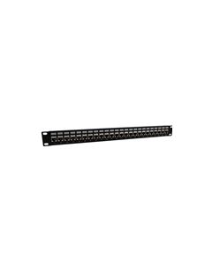 1.75"x19" (1U) 24 Port Category 5e Shielded Feed-Thru Coupler panel with Cable Manager