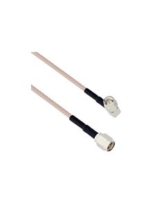SMA Male Right Angle to SMA Male Using Flexible RG316 Coax Cable 12"