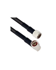 N Male Right Angle to N Male Using Flexible RG214 Coax Cable 12"