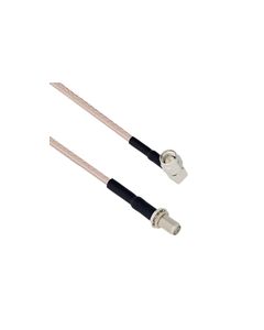 SMA Male Right Angle to SMA Female Bulkhead Mount Using Flexible RG316-DS Coax Cable 12"