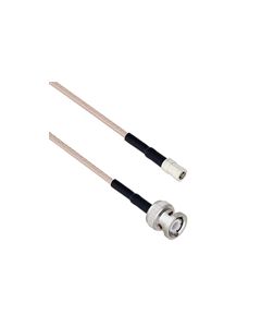 SMB Plug to BNC Male Using Flexible RG316-DS Coax Cable 12"