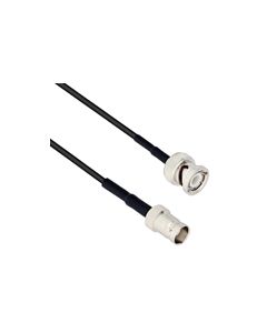 BNC Male to BNC Female Using Flexible RG174 Coax Cable 12"