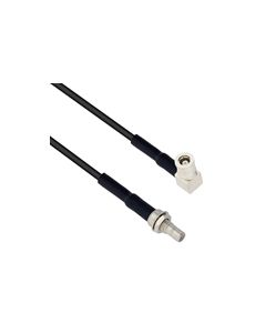 SMB Plug Right Angle to SMB Jack Bulkhead Mount Using Flexible RG174 Coax Cable 12"