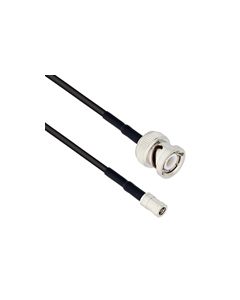 SMB Plug to BNC Male Using Flexible RG174 Coax Cable 12"