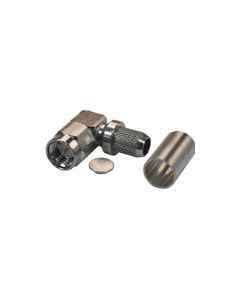 SMA Male, Right Angle, Crimp Attachment For RG59 & RG62