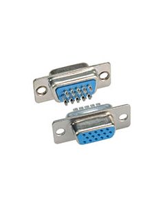 Solder cup D-sub connector HD15 female