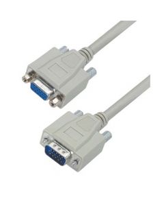 Deluxe Molded D-Sub Cable, HD15 Male / Female, 2.5 ft