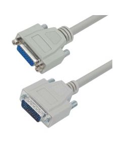 Deluxe Molded D-Sub Cable, HD26 Male / Female, 25.0 ft