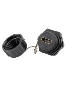 Waterproof HDMI Industrial Coupler with Dust Cap