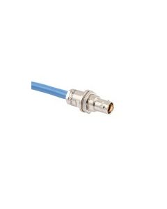 RoHS LAB RATED 0.242" O.D. 1553 TWINAX CABLE ASSEMBLY NON INSULATED BULK HEAD 3-LUG CABLE JACK-BLUNT .3 METER