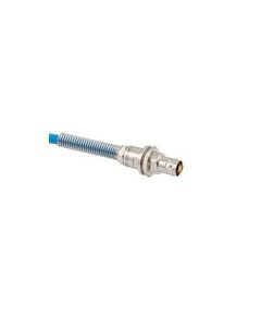 RoHS PLENUM 0.242" O.D. 1553 TWINAX CABLE ASSEMBLY BEND RELIEF NON INSULATED BULK HEAD 3-LUG CABLE JACK-BLUNT .3 METER