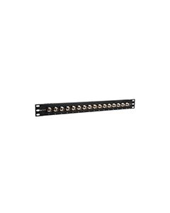 1.75" (1U) 16 PORT JACK PANEL INSERT BULKHEAD REAR MOUNT TRT THREADED NON ISOLATED