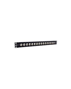 1.75" (1U) 16 PORT JACK PANEL INSERT BULKHEAD FEED THROUGH TRB 3 LUG NON ISOLATED