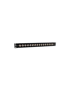 1.75" (1U) 16 PORT JACK PANEL INSERT BULKHEAD FEED THROUGH TRB 2 LUG NON ISOLATED