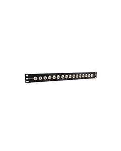 1.75" (1U) 16 PORT JACK PANEL INSERT BULKHEAD FEED THROUGH TRT THREADED NON INSULATED