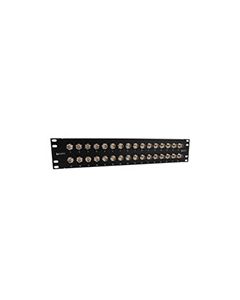 3.5" (2U) 32 PORT JACK PANEL INSERT BULKHEAD REAR MOUNT TRT THREADED NON ISOLATED