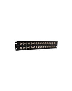 3.5" (2U) 32 PORT JACK PANEL INSERT BULKHEAD FEED THROUGH TRT THREADED NON INSULATED