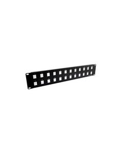 3.5"x19" (2U) 24 Port Keystone Slot Panel