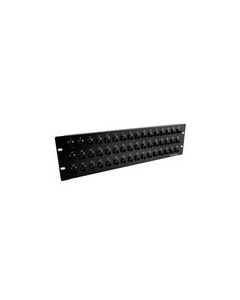 5.25"x19" (3U) 48 Port Category 6 Feed-Thru Coupler panel