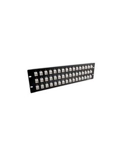 5.25"x19" (3U) 48 Port  Low Profile Category 6 Feed-Thru Mini-Coupler panel