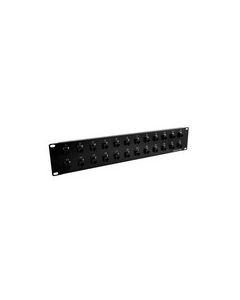 3.5"x19" (2U) 24 Port Category 5e Feed-Thru Coupler panel