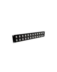 3.5"x19" (2U) 24 Port  Low Profile Category 5e Feed-Thru Mini-Coupler panel