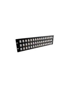 5.25"x19" (3U) 48 Port  Low Profile Category 5e Feed-Thru Mini-Coupler panel