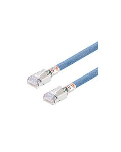 Category 6a Aerospace Ethernet Cable High-Temp SF/UTP FEP Blue RJ45, 100.0ft