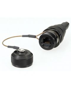 Category 6, RJ45 In-line Receptacle, Anodized finish with Dust Cap