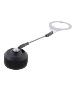 Dust Cap with Collared Lanyard for Ruggedized Jam-Nuts, Electroless Nickel Finish