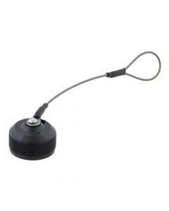 Dust Cap + Lanyard for Ruggedized In-line Receptacle, Electroless Nickel Finish