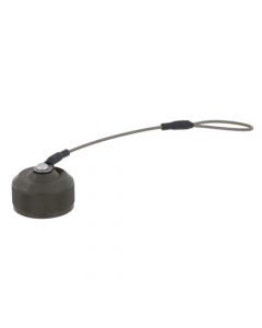 Dust Cap + Lanyard for Ruggedized In-line Receptacle, Zinc-Nickel Finish